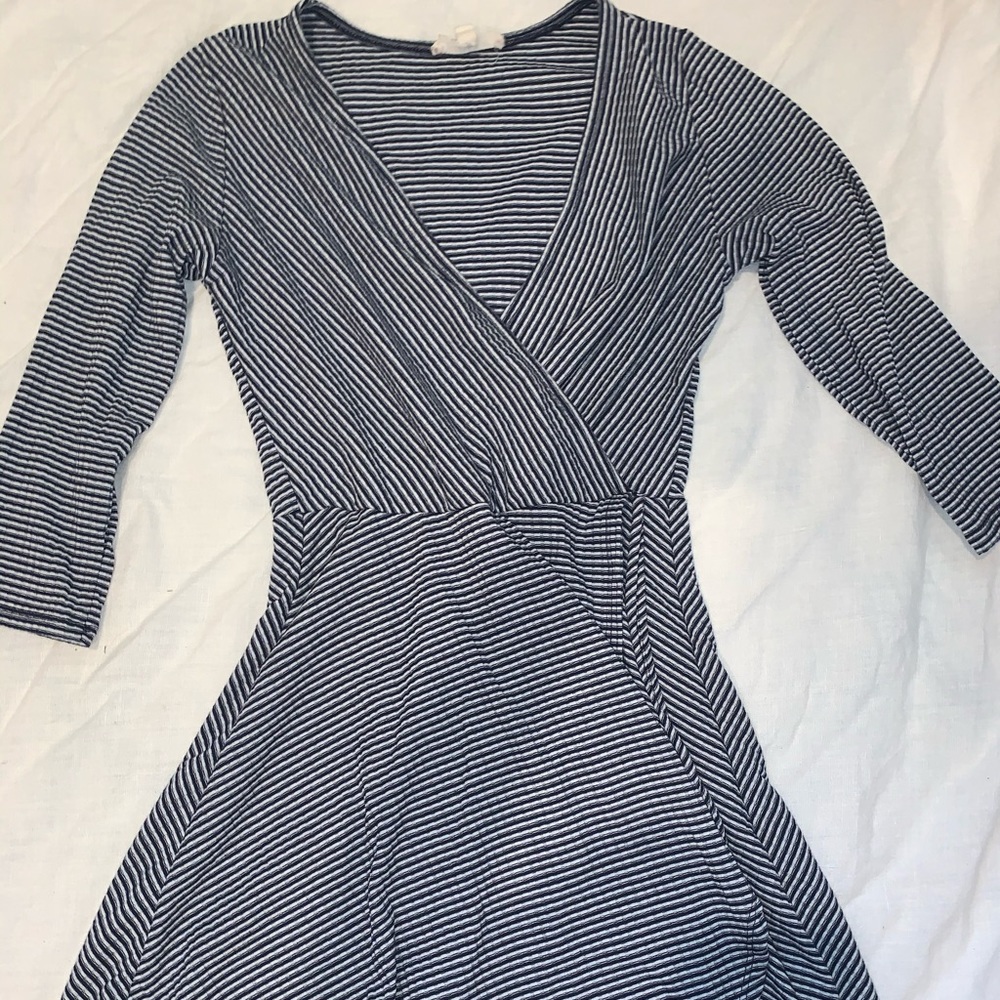Blue and white soft dress